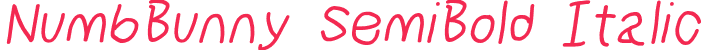 NumbBunny SemiBold Italic